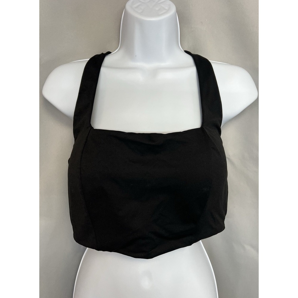 Victoria's Secret‎ 36DD Sport Bra Black Wireless Padded Racerback Pullover Gym
